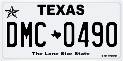 TX license plate DMC0490