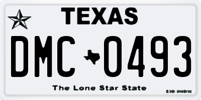 TX license plate DMC0493