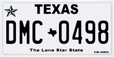 TX license plate DMC0498
