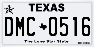 TX license plate DMC0516