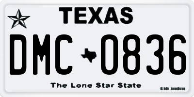 TX license plate DMC0836