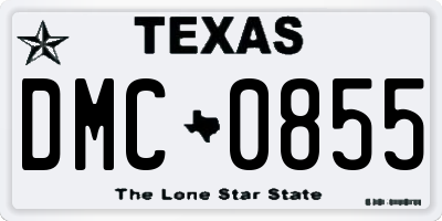 TX license plate DMC0855