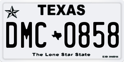 TX license plate DMC0858