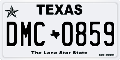 TX license plate DMC0859