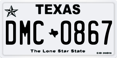 TX license plate DMC0867