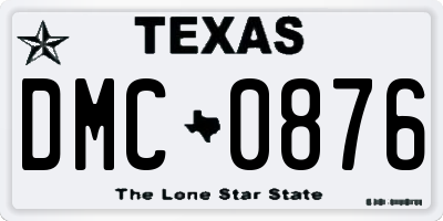 TX license plate DMC0876