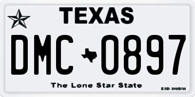 TX license plate DMC0897
