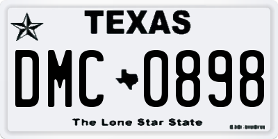 TX license plate DMC0898