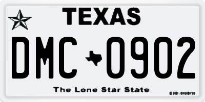 TX license plate DMC0902