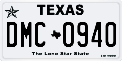 TX license plate DMC0940