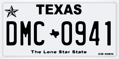 TX license plate DMC0941