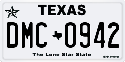 TX license plate DMC0942