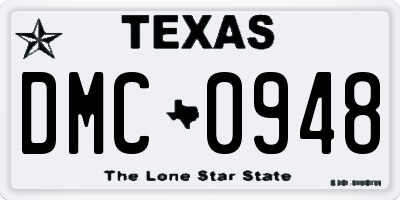 TX license plate DMC0948