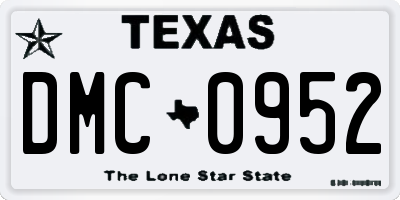 TX license plate DMC0952
