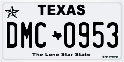 TX license plate DMC0953