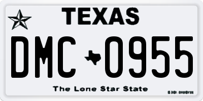 TX license plate DMC0955