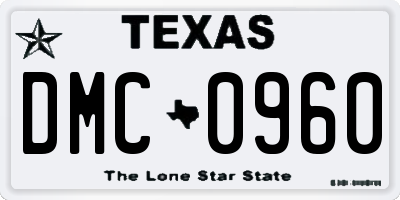 TX license plate DMC0960