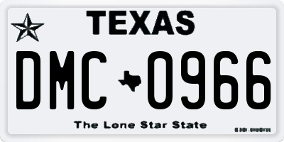 TX license plate DMC0966