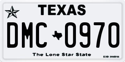 TX license plate DMC0970