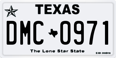 TX license plate DMC0971