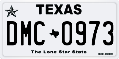 TX license plate DMC0973