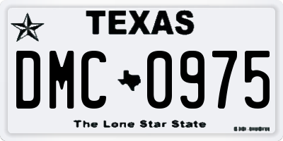 TX license plate DMC0975