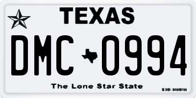 TX license plate DMC0994