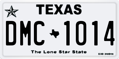TX license plate DMC1014