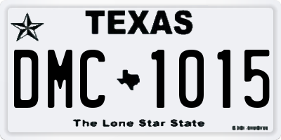 TX license plate DMC1015