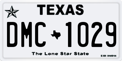 TX license plate DMC1029