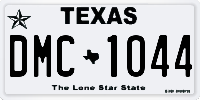 TX license plate DMC1044