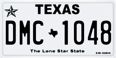 TX license plate DMC1048