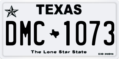 TX license plate DMC1073