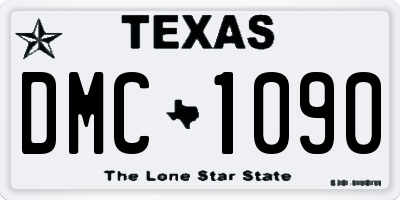 TX license plate DMC1090