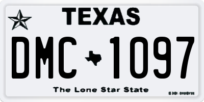 TX license plate DMC1097