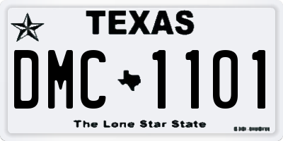 TX license plate DMC1101