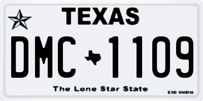TX license plate DMC1109