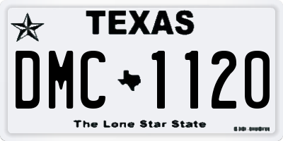 TX license plate DMC1120