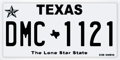 TX license plate DMC1121