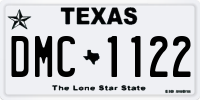TX license plate DMC1122