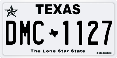 TX license plate DMC1127