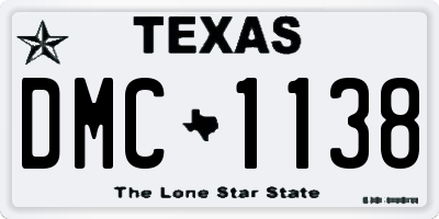 TX license plate DMC1138