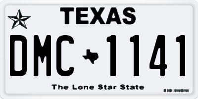 TX license plate DMC1141