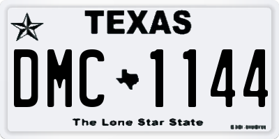 TX license plate DMC1144