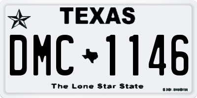 TX license plate DMC1146