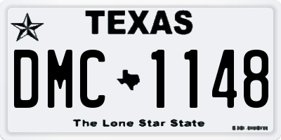 TX license plate DMC1148