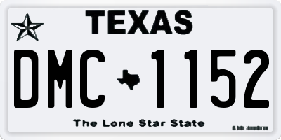 TX license plate DMC1152