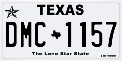 TX license plate DMC1157