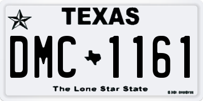 TX license plate DMC1161