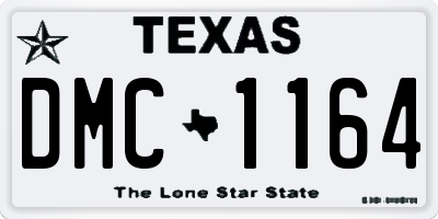 TX license plate DMC1164